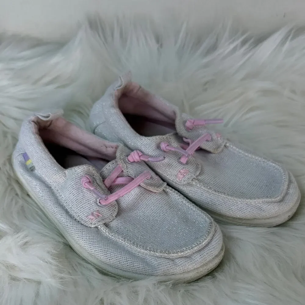 Cat & Jack Pink and White Kids Sneakers size 10